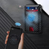 Men's RFID Blocking Leather Card Holder with Auto Eject