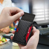 Men's RFID Blocking Leather Card Holder with Auto Eject