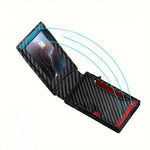 Men's RFID Blocking Leather Card Holder with Auto Eject
